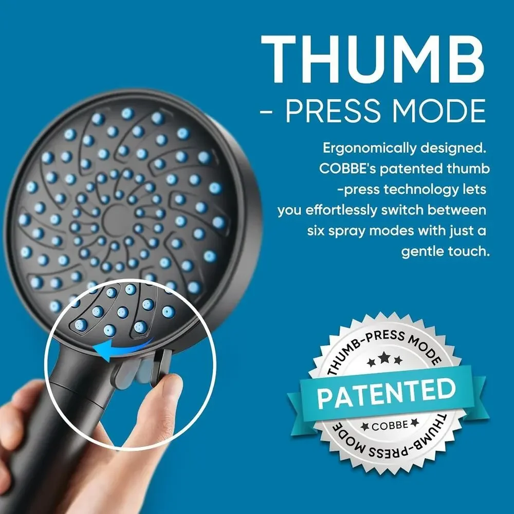 Cobbe Filtered Shower Head with Handheld, High Pressure 7-mode Showerhead